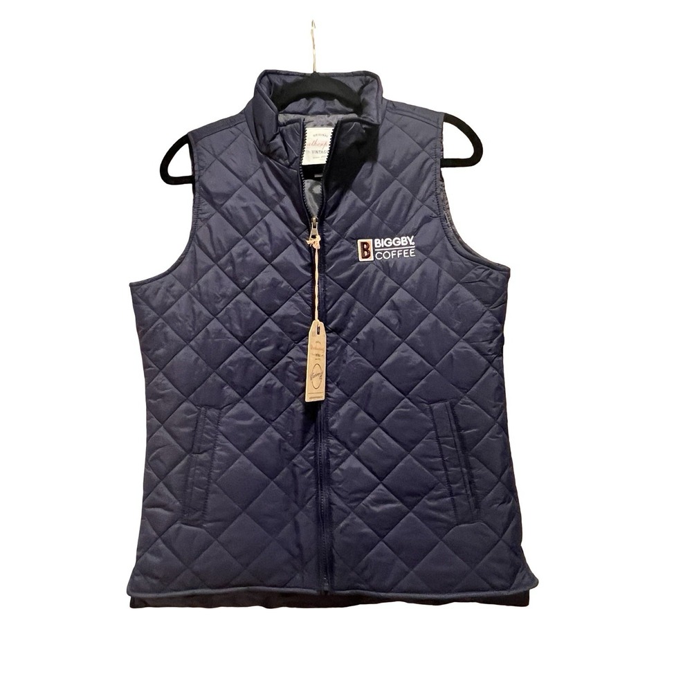 Biggby Original Weatherproof Vintage NWT Size Medium Blue Vest Nice Comfortable